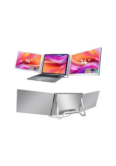 Ultrax 14" İkili Taşınabilir Monitör Çoklu Ekran 1200p Notebook Monitör