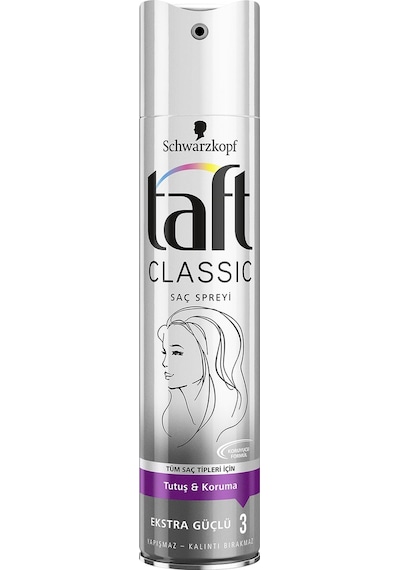 Taft Classic Tüm Saç Tipleri İçin Ekstra Güçlü Saç Spreyi 250 ML