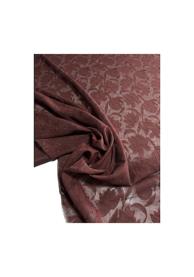 Transparan Dökümlü Jakarlı Modal Kumaş En 145 Cm Elbise Abaya Kimono Ve Tesettür Giyim Bordo
