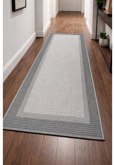 Mess Modern Dekoratif Yumuşak Dokulu Sisal Halı 3945 Gri Antrasit Çok Renkli