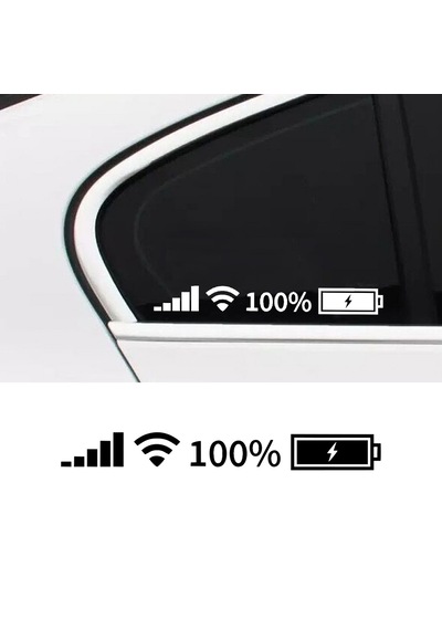 Batarya, Wifi Ikon Araba Sticker 20x2,5 Cm 20x2.5 Cm