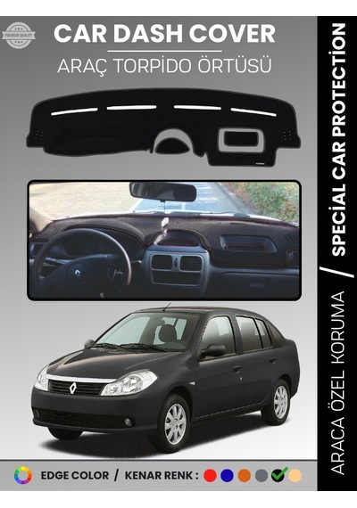 Renault Symbol 2 Alize 2008-2013 Torpido Örtüsü Ön Göğüs Koruma Birebir Uyum - 543 Stiloto