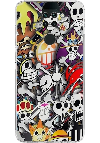 Xiaomi Redmi Note 9 Kamera Korumalı Kapak Anime Tasarımlı Şeffaf Kılıf Şeffaf