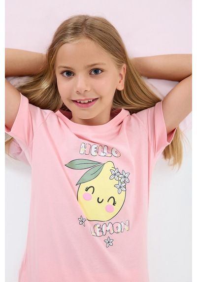 Rolypoly Kız Çocuk Pembe Şort Takım Rp3777-c-v2 Pembe