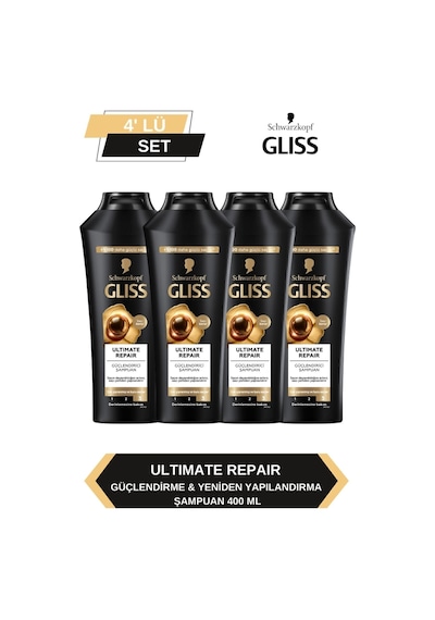 Gliss Ultimate Repair Şampuan 4 x 400 ML