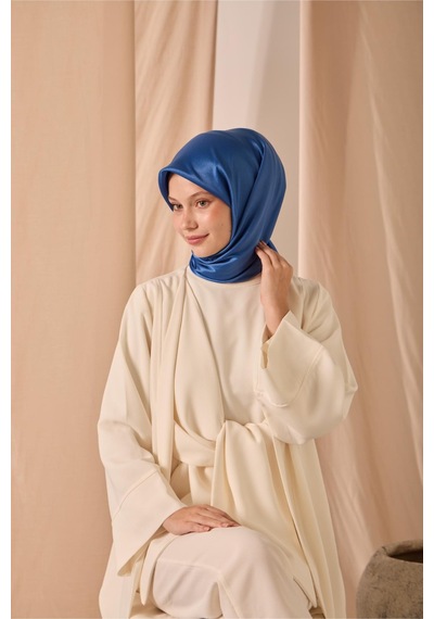 Silk Home Düz Shiny Eşarp 75006-65 mavi