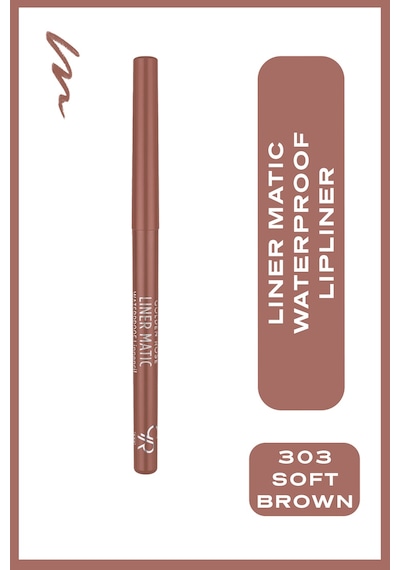 Liner Matic Waterproof Lippencil - Suya Dayanıklı Dudak Kalemi No:303 Soft Brown