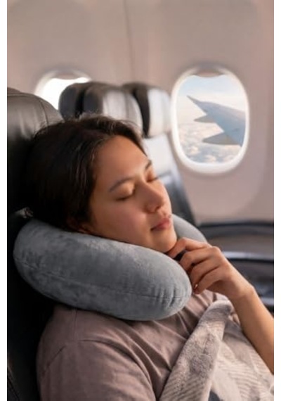 Ergonomik Boyun Ve Seyahat Yastığı Yumuşak Silikon Dolgulu, Çıtçıtlı Ve Yıkanabilir U Yastık Uçak, Araba, Otobüs, Ofis Ve Uzun Yolculuklar İçin Konforlu Boyun Desteği
