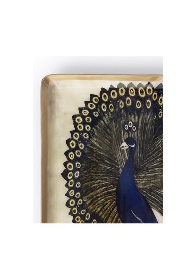 Yargıcı Deve Kuşu Desenli Alüminyum Dikdörtgen Tepsi 15x10x1 Cm 26knhs1021c St