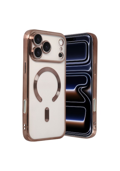Apple Uyumlu iPhone 17 Pro Max Uyumlu Kross Magneticsafe Kapak - Çöl Titanyum