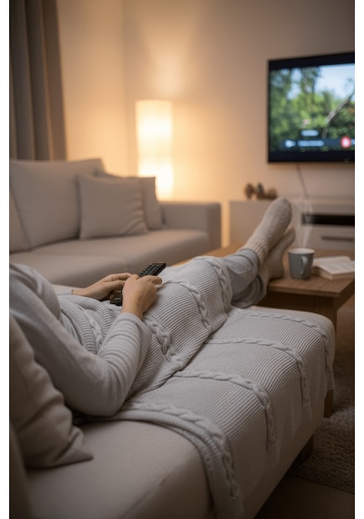 Yumuşak Örgü Battaniye Örgü 130x170 Cm Vizon Tek Kişilik Tv Battaniyesi Dekoratif Ve Hafif Vizon
