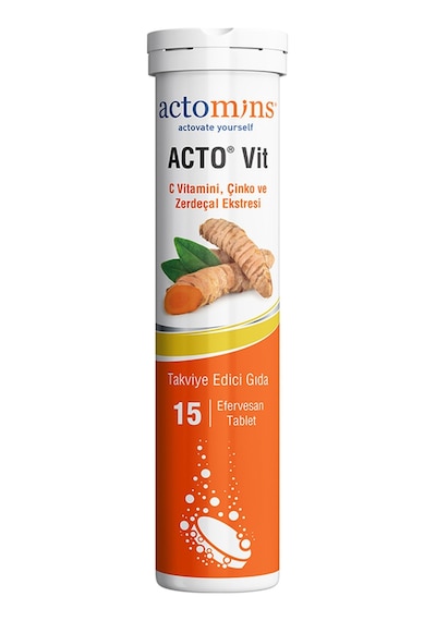 Actomins Acto Vit C Vitamini Çinko ve Zerdeçal Eki 15 Efervesan Tablet