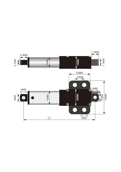 12v 30mm Mikro Lineer Aktüatör Dc Motor 30mm/s 32n İtme Gücü