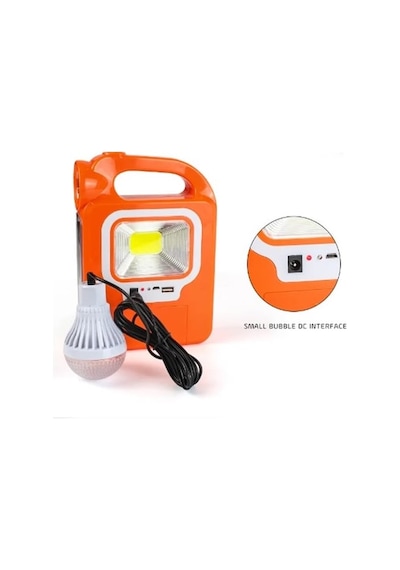 Geseus Led Solar Powerbank Özellikli Güneş Enerjili Işıldak 1 Ampul Hediye Çok Renkli