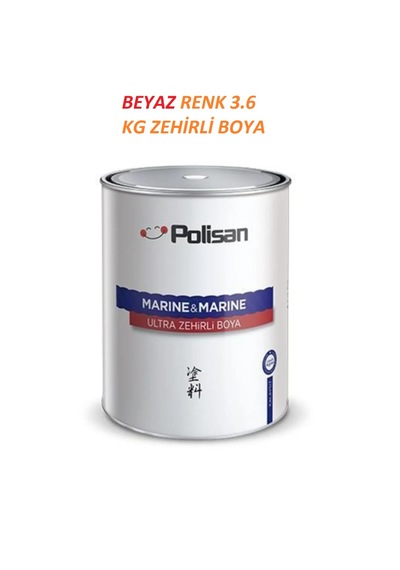 Polisan Marine Ultra Zehirli Boya Beyaz Renk 2.1l 3.6kg Kod:01