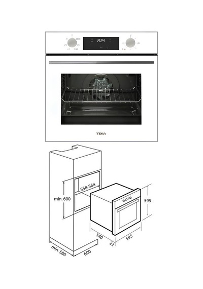 Teka Chef 6 HAK 625 WH - GBE 64002 KBC WH - ATV 60 WH Beyaz Ankastre Set
