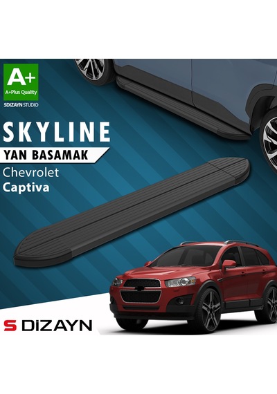 S-dizayn Chevrolet Captiva Skyline Siyah Yan Basamak 183 Cm 2006-2018 A+ Kalite