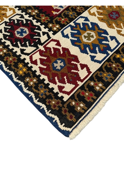 El Dokuma Sıfır Yahyalı Kilim 118x215 Kök Boya %100 Yün Kilim