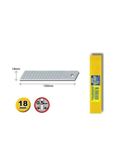 Olfa  Lb-10 Geniş Maket Bıçağı Yedeği 10'Lu Tüp