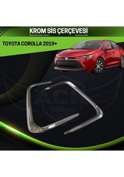 Toyota Corolla 2019+ Krom Sis Farı Çerçevesi Paslanmaz Çelik