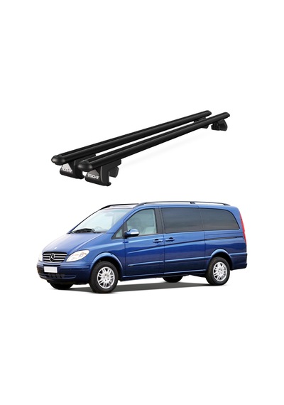 Venüs Mercedes-benz Viano W639 2003-2014 Uyumlu Siyah Ara Atkı Port Bagaj Tavan Barı