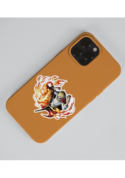 Vinsmoke Sanji - One Piece 2li Sticker Etiket Seti Anime Çıkartmaları - Karabacak Sanji Minithingsart
