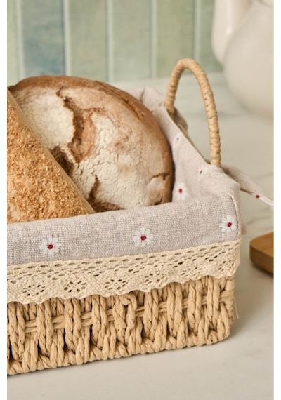 Karaca Daisy Ekmek Sepeti Vizon 25 Cm