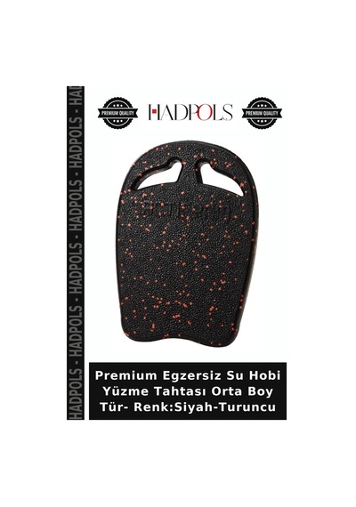 Premium Egzersiz Su Hobi Yüzme Tahtası Orta Boy Tür- Renk:siyah-turuncu Siyah - Turuncu