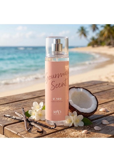 V109 200 Ml Kadın Parfüm Body Mist Şeftali, Yasemin, Vanilya, Amber