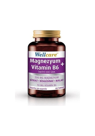 Wellcare Magnezyum   Vitamin B6 Takviye Edici Gıda 60 Tablet