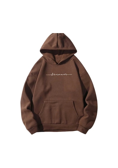 Kozia Outdoors Baskılı Oversize Unisex Swetshirt Yeniler-2 Kahverengi
