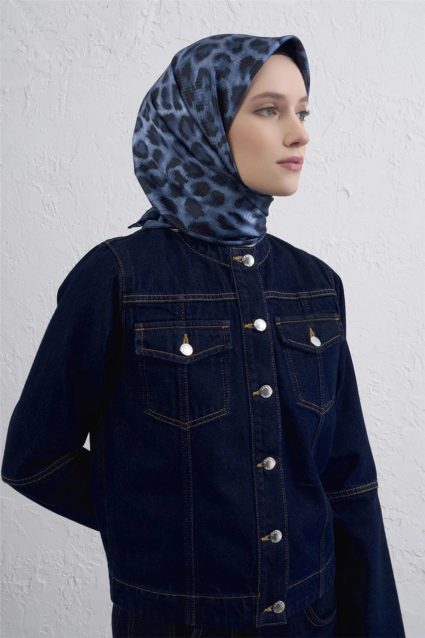 Armine Saf İpek Sura Eşarp 9425d 33 Mavi
