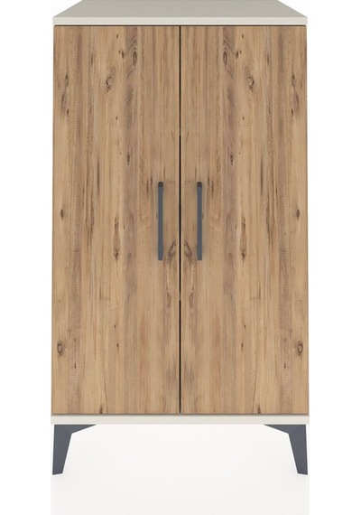 Hyperion Komodin 2 Raflı 2 Kapaklı 60x44x106 Aytaşı-çam Aytaşı