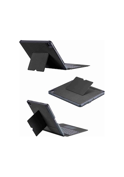 Apple Uyumlu iPad  Air 13 M2/m3 Ledli 360 Manyetik Standlı Touchpadli Katanya Klavyeli Tablet Kılıfı Klavyeli Kılıf