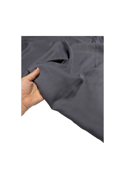 Premium Diagonel Tencel Cupro Kumaş En 140 Cm Yumuşak Ve Dökümlü Gri