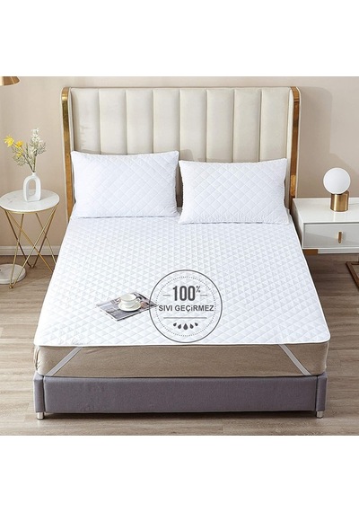 Çift Kişilik Su Geçirmez 160 Cm X 200 Cm Kapitone Lastikli Alez (538151159)
