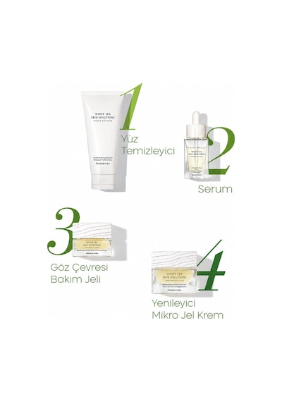Elizabeth Arden White Tea Skin Solutions Gentle Purifying Cleanser Nazik Arındırıcı Yüz Temizleme Jeli 125 ML﻿﻿