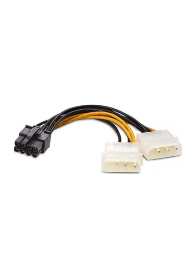 2x Ide Molex To 8 Pin Pcıe Ekran Kartı Power Güç Kablosu 17cm