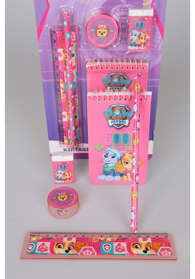 X Dekomus Lisanslı Paw Patrol Pink Paws Collection 5'li Kırtasiye Seti Not Defteri,kurşun Kalem,cetvel,silgi,kalemtraş Diğer