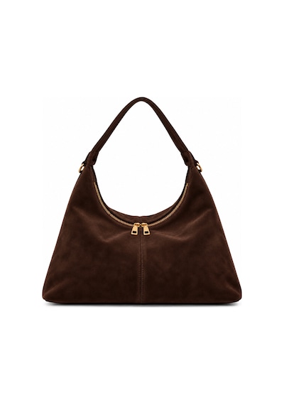 Nura Collection Kahve Kadın Hakiki Süet Shopper Omuz Çantası Kahverengi - 933745279 Kahverengi