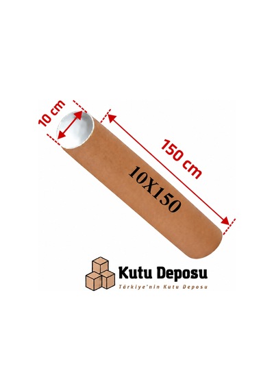 10x150 Cm Kapaklı Silindir Postüp Rulo Gönderi Kutusu 1 Adet