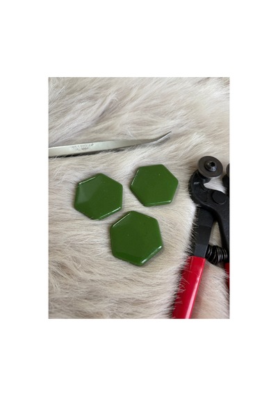 Koyu Yeşil Altıgen Sanatsal Mozaik 48x48mm 100gr