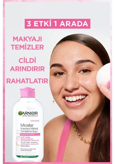 Garnier Saf & Temiz Nemlendiren Temizleyici 250 ML + Micellar Makyaj Temizleme Suyu 200 ML