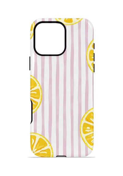 Apple iPhone Uyumlu 16 Pro Vorian Çift Katmanlı Kılıf Pink Lemon Window