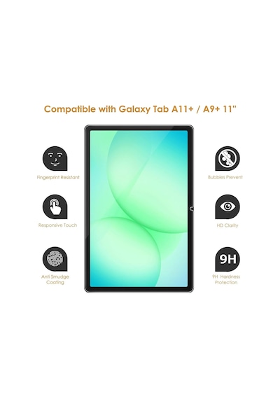 Samsung Uyumlu Galaxy Tab A9+ A11+ 2 Li Nano Ekran Koruyucu 11 İnç Tablet Camı