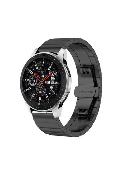 Samsung Galaxy Uyumlu Watch 46mm 22mm Krd-16 Metal Kordon - Siyah