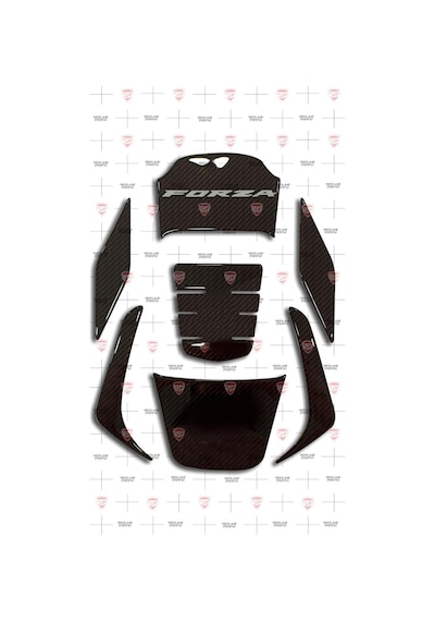 2018-2020 Nss250 Forza Tank Pad Set Karbon Desen Beyaz-siyah Customfield1