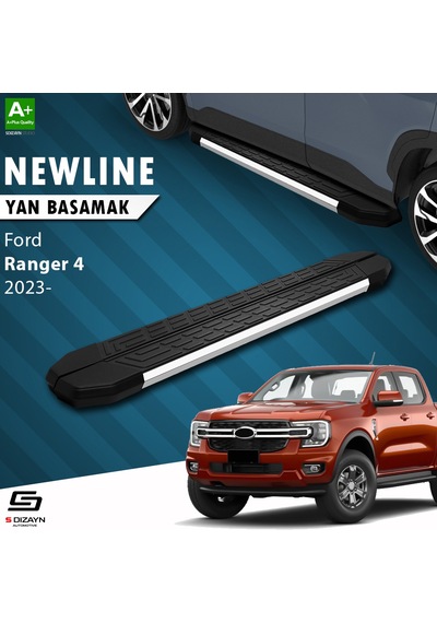 S-dizayn Ford Ranger 4 Newline Krom Yan Basamak 203 Cm 2023 Üzeri A+ Kalite