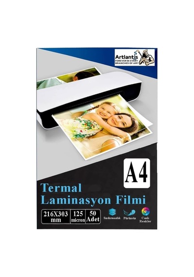 Laminasyon Filmi Parlak A4 50 Li 1 Paket 125 Mikron Laminasyon Kaplama Pvc Kaplama Poşeti 50 Ad