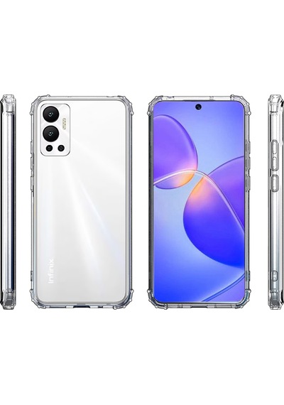 Nourthkiingdom İnfinix Hot 12 Kılıf Nrtk 2mm Anti Shock Silikon - Renksiz Renksiz